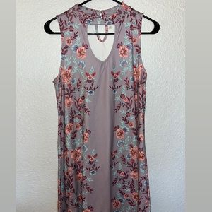 Light Purple Floral Mini Dress